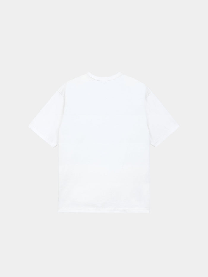 Alpha Boxer Tee by Alpha Industries, 100% cotton, plain white, back side visible.