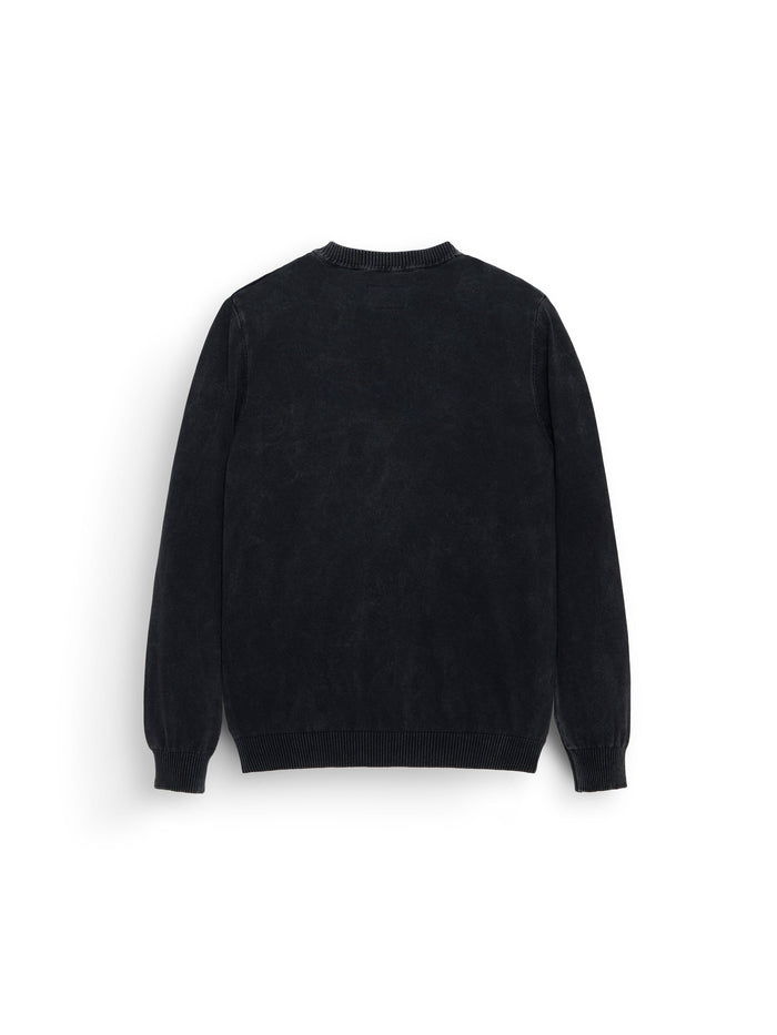 Alpha Sweater Alpha Industries, black, crewneck, long sleeves, relaxed fit.
