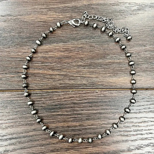 16" Navajo Interlocked Necklace - Greige Goods