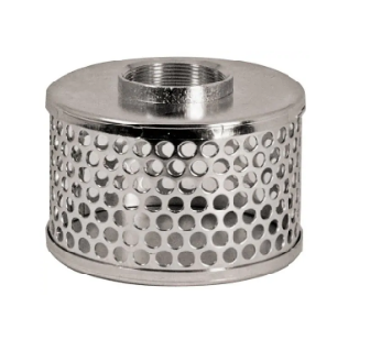2 Inch Suction Hose Strainer - Round Hole Zinc Plated Steel