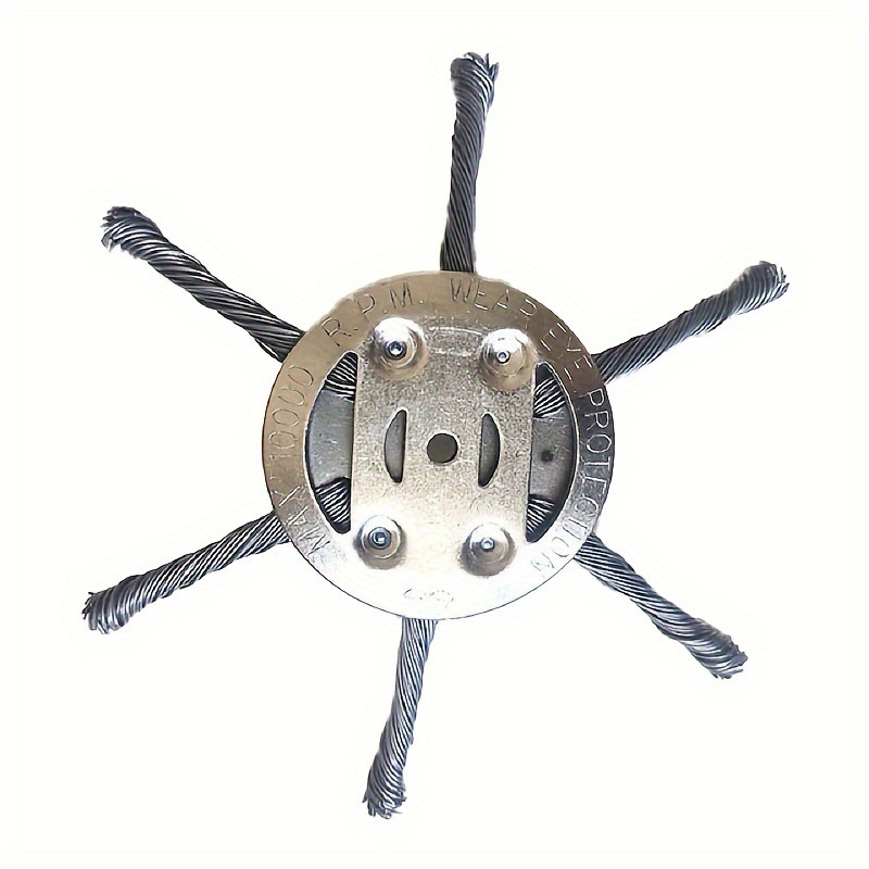 Heavy-Duty Steel Wire Brush Trimmer Head – For Weeds, Grass & Paver Gaps