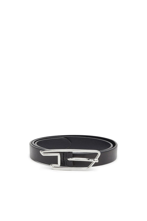 2cm belt in pull-up leather with D buckle