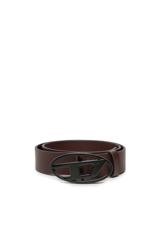 3 cm leather belt with Oval D buckle