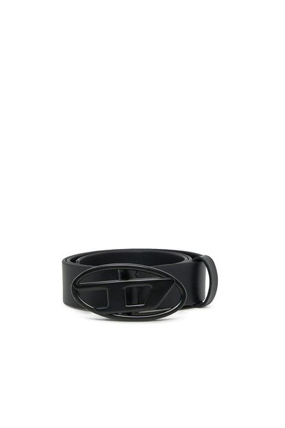 3 cm leather belt with Oval D buckle