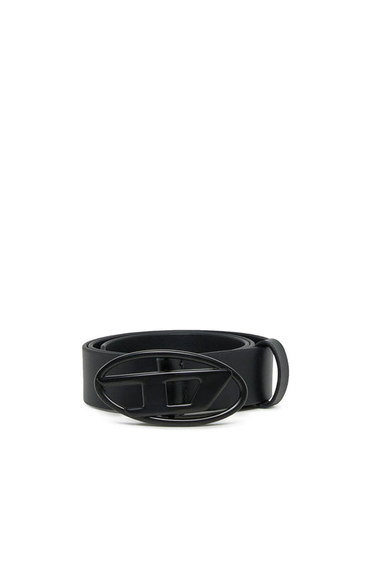 3 cm leather belt with Oval D buckle