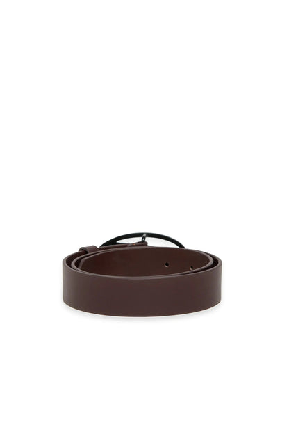 3 cm leather belt with Oval D buckle