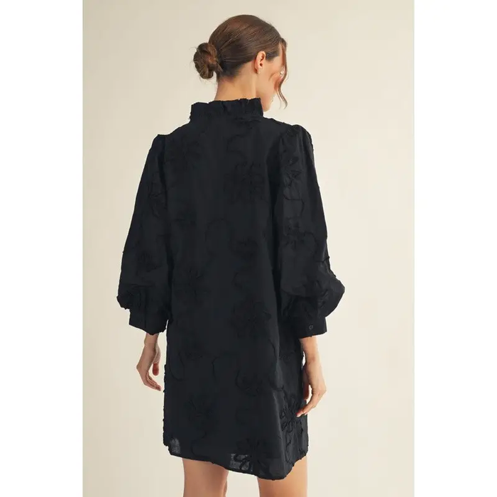 3D Floral Dress - Greige Goods