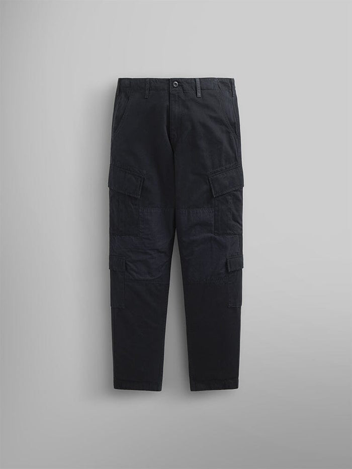Acu Pant by Alpha Industries in Black with utility pockets and a button-zip closure.