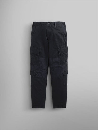 Acu Pant by Alpha Industries in Black with utility pockets and a button-zip closure.