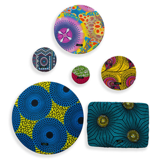 African Island Fabric Food Covers (set of 6)