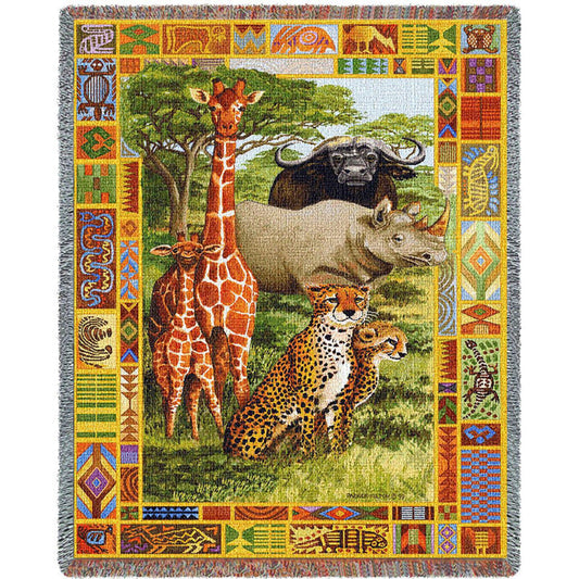 African Plains Throw Blanket by Parker Fulton&copy; -