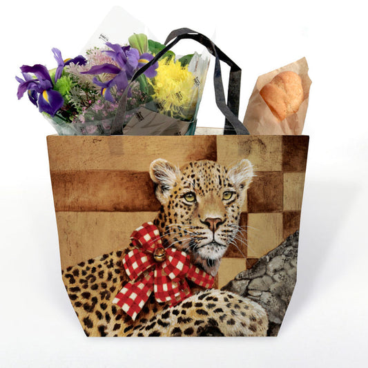 African Wildlife Christmas Recycled Large Shopper Bag
