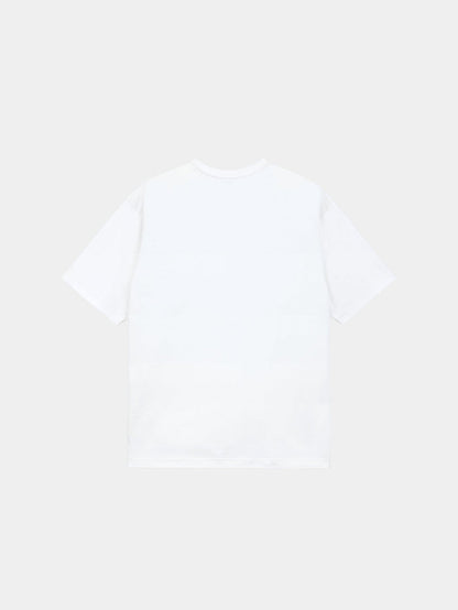 Alpha Caution Tape Tee by Alpha Industries, plain white short-sleeve graphic t-shirt.