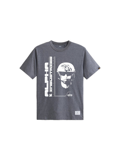 ALPHA COMMANDER TEE TOP Alpha Industries MEDIUM CHARCOAL HEATHER S