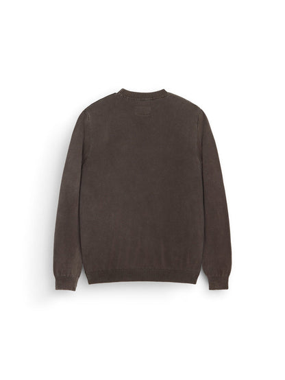 Alpha Sweater by Alpha Industries, brown crewneck with long sleeves.