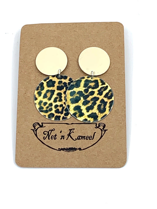 Animal Print Dangly Earrings