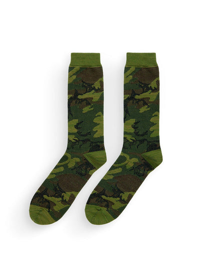 Camo Socks Alpha Industries Cotton-Blend Crew Woodland Camo Pattern.