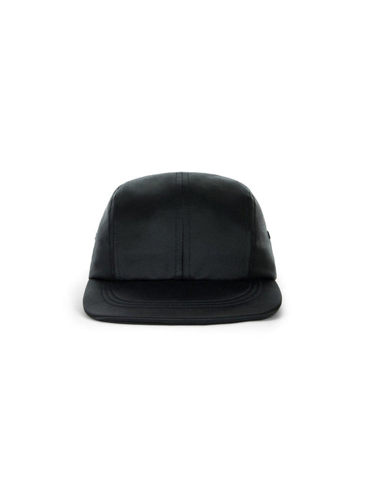 Alpha Industries Anon X Alpha Nylon Satin Kyoto Cap, black, five-panel, recycled materials.