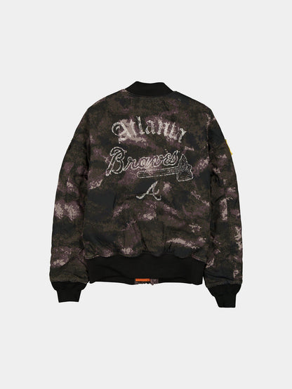 ATLANTA BRAVES X ALPHA X NEW ERA MA-1 BOMBER JACKET (BLACK CAMO) OUTERWEAR Alpha Industries
