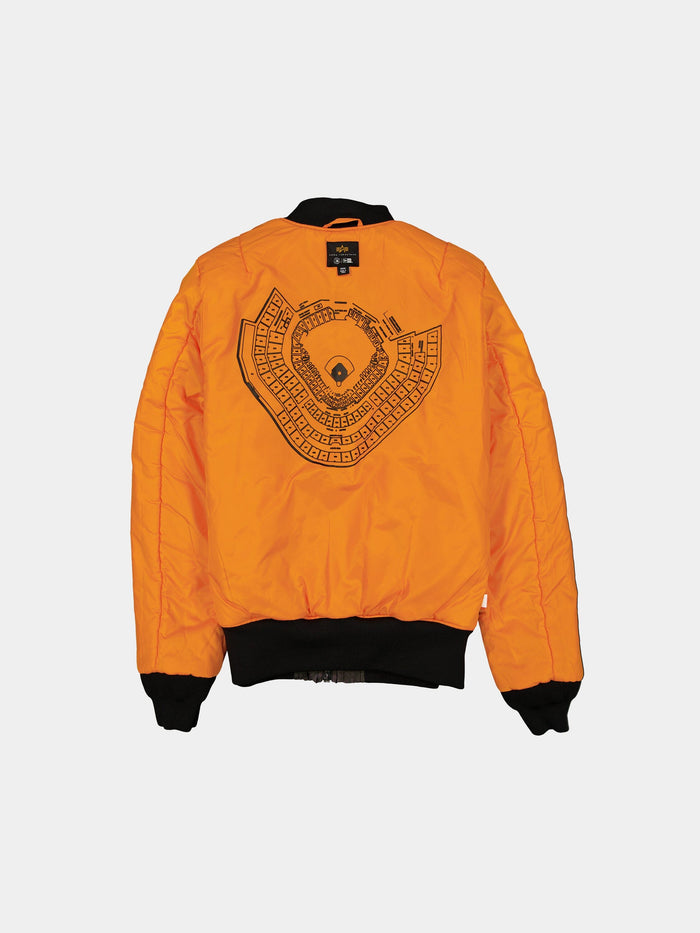 ATLANTA BRAVES X ALPHA X NEW ERA MA-1 BOMBER JACKET (BLACK CAMO) OUTERWEAR Alpha Industries