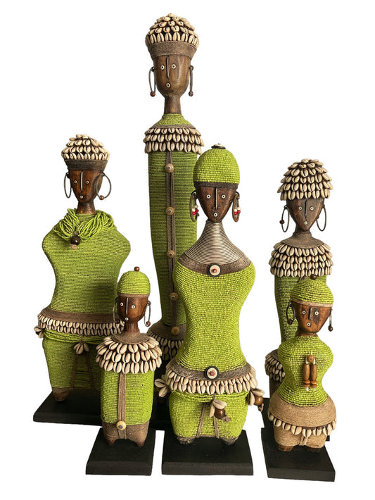 Beaded Namji Doll Lime Green