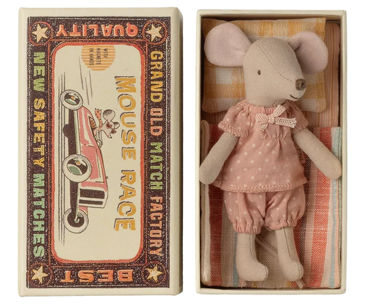 Big Sister Mouse in Matchbox - Pink pajama