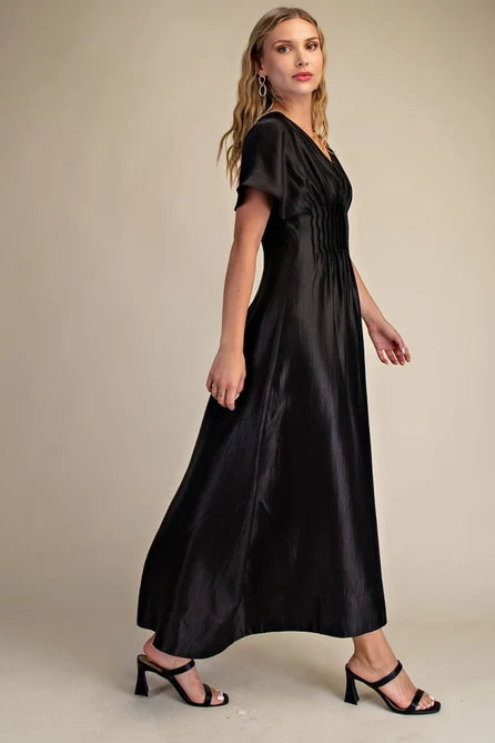 Front Pintuck Maxi Dress - Greige Goods