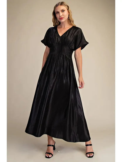 Front Pintuck Maxi Dress - Greige Goods