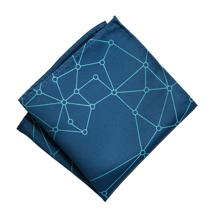 Blockchain Network Print Pocket Square, Accessories for Men, by Cyberoptix