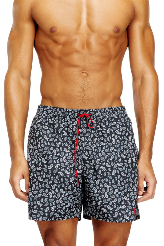 Boardshorts with paisley print