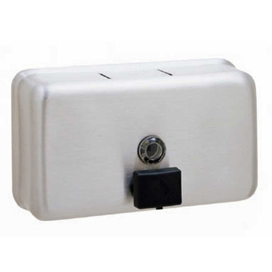 BOBRICK B-2112 STAINLESS STEEL HORIZONTAL SOAP DISPENSER