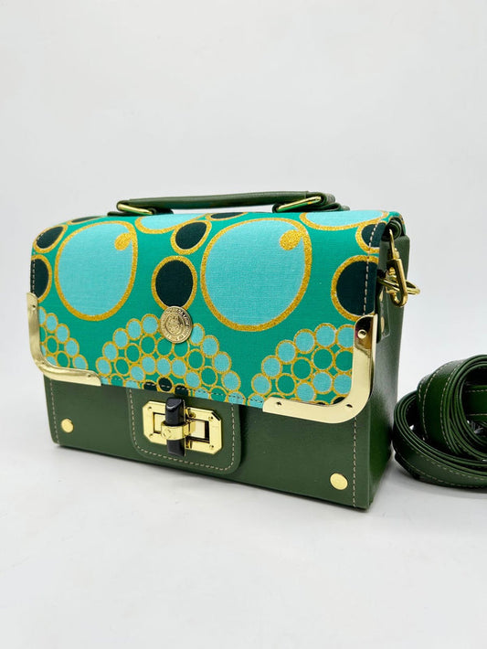 Boitumelo Olive Green Circles Bag