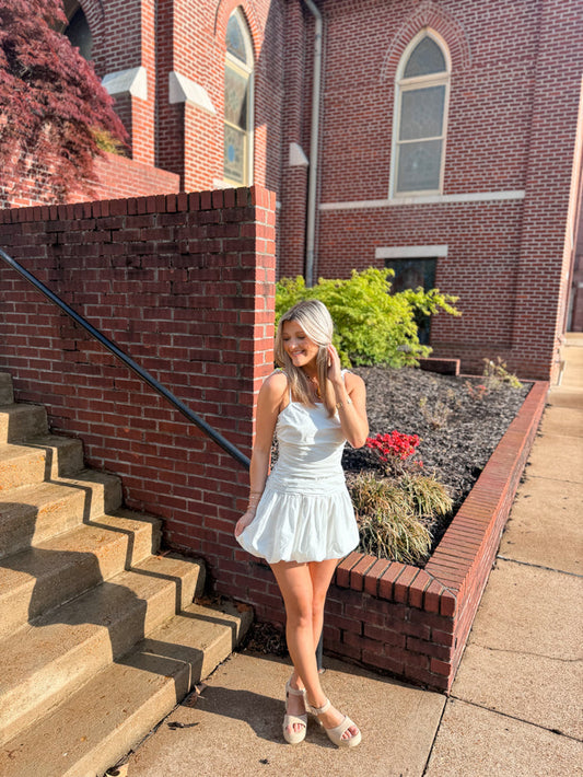 BRIDAL BUBBLE HEM DRESS
