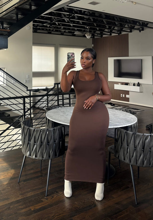 Brown tank dress
