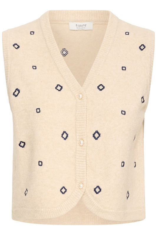 Bynadika Emb Vest - Greige Goods