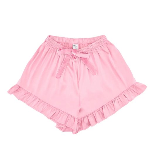 Cami & Velvet Ruffled Top & Short Set - Greige Goods