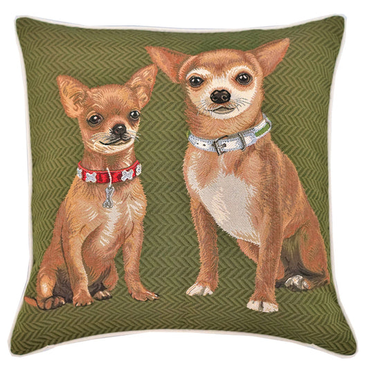 CCOV-PN-CHIOL |PANEL-CHIHUAHUA OLIVE PILLOWCASE/CUSHION COVER 18X18 INCH