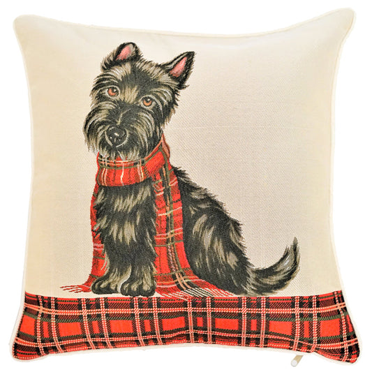 CCOV-PN-SCOTTIE | PANEL-SCOTTIE PILLOWCASE/CUSHION COVER 18X18 INCH