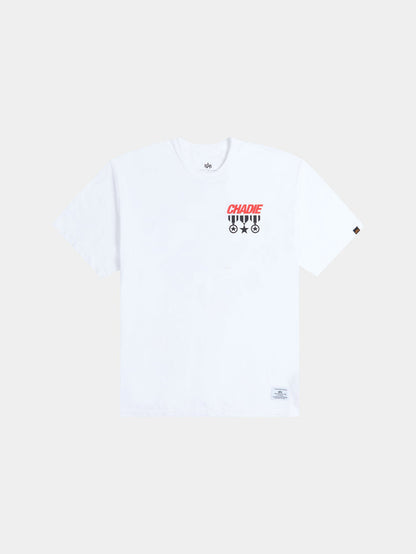 CHADIE X ALPHA CHOPPER TEE COLLAB Alpha Industries WHITE XS