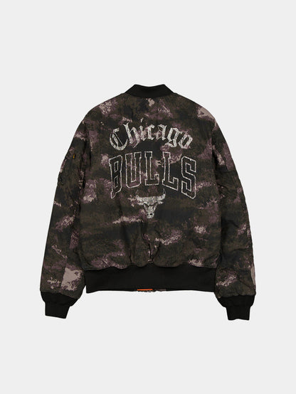 CHICAGO BULLS X ALPHA X NEW ERA MA-1 BOMBER JACKET (BLACK CAMO) OUTERWEAR Alpha Industries