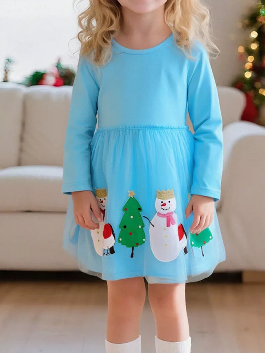 Children's Christmas Long Sleeve Dress