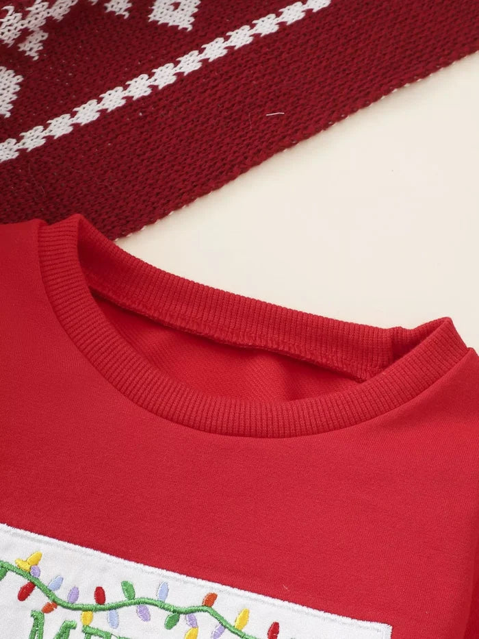 Children's Christmas Tree Sweatshirt & Pants Set