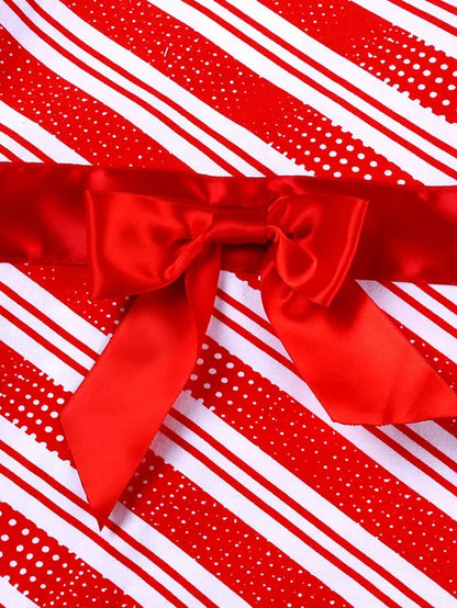Children's Striped Christmas Outfit Set