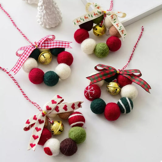 Christmas Felt Ball Garland Ornament