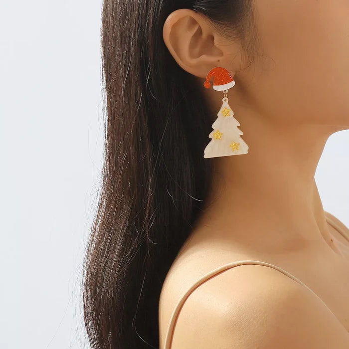 Christmas Tree Dangle Earrings