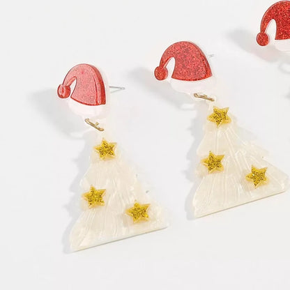 Christmas Tree Dangle Earrings