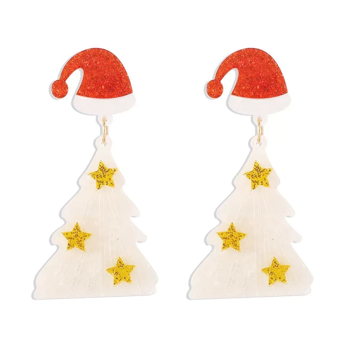 Christmas Tree Dangle Earrings