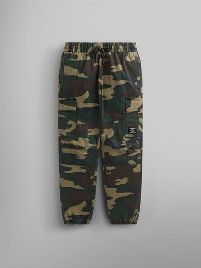 COTTON JOGGER BOTTOM Alpha Industries WOODLAND CAMO L