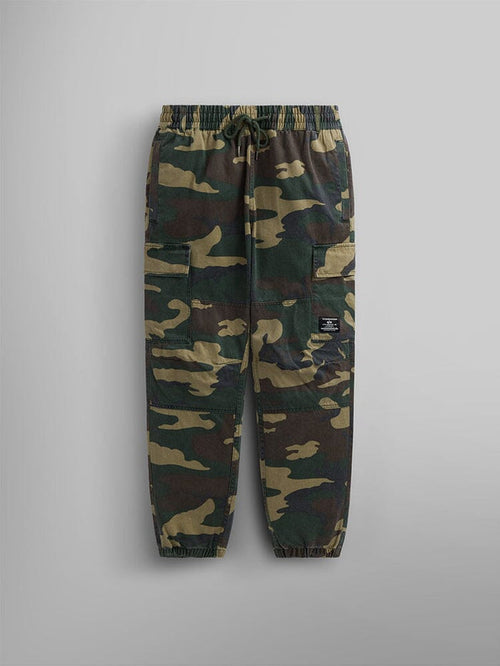 COTTON JOGGER BOTTOM Alpha Industries WOODLAND CAMO L