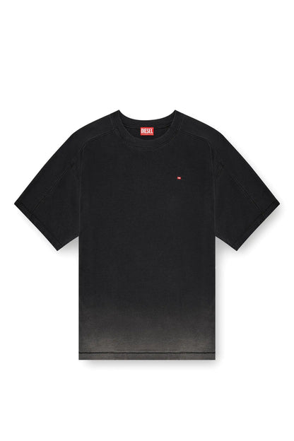 Cotton T-shirt with degradé effect